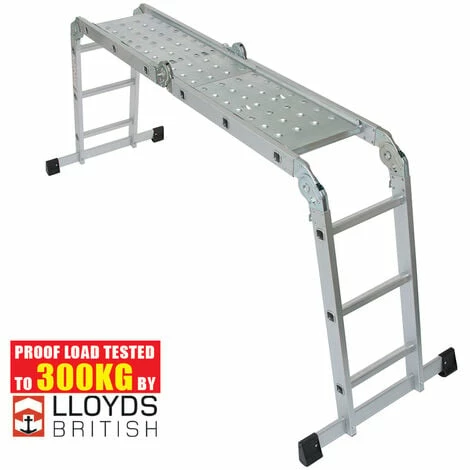 Wolf 11 In 1 Aluminium Folding Ladder 2 Wolf 11 In 1 Aluminium Folding Ladder - Image 2