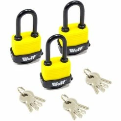 Wolf Heavy Duty 40mm Padlock With Long Shackle - Pack Of 3
